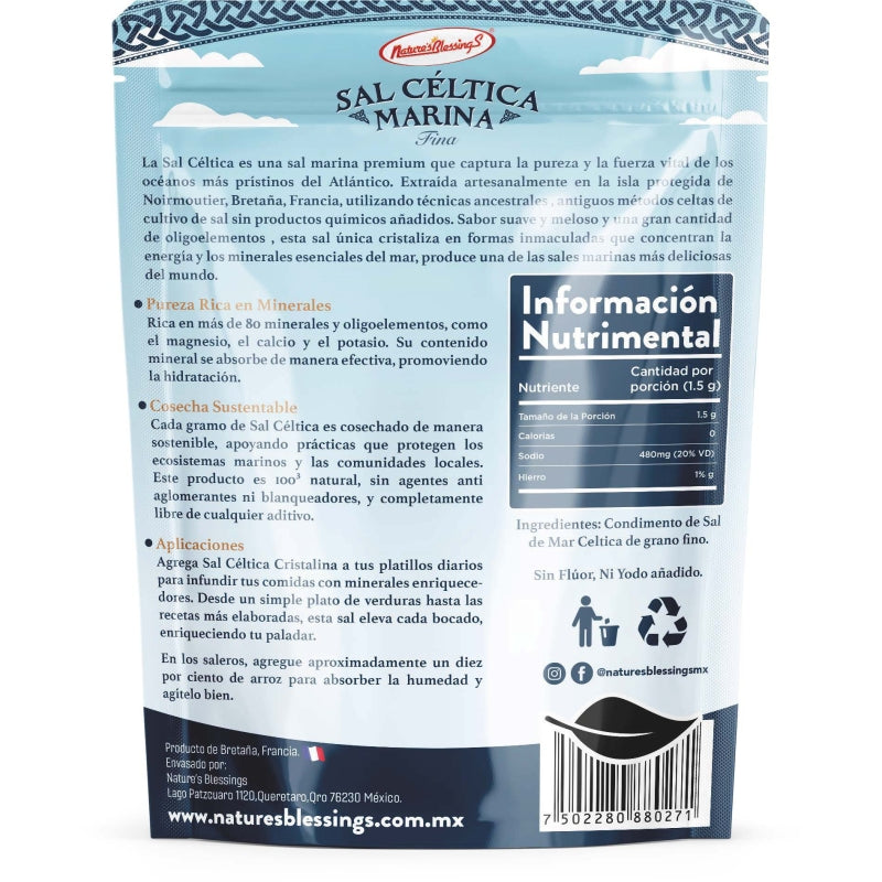 Nature's Blessings Sal Céltica Marina 250 g - Mr Sabor