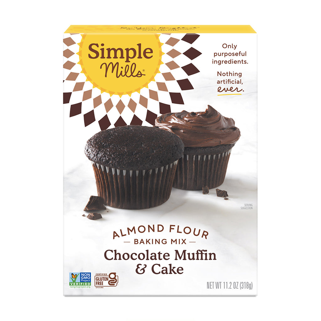 Simple Mills Mezcla de Harina de Almendra para Cupcakes y Pastel de Chocolate 318 g.