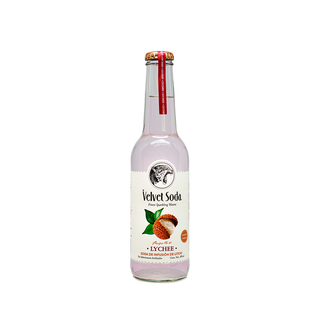 Velvet Soda Agua Carbonatada Sabor Lychee