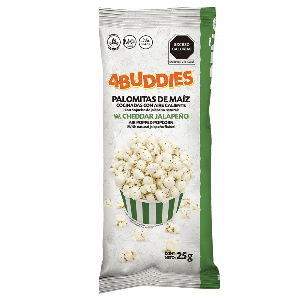 4BUDDIES Palomitas de Maíz W. Cheddar Jalapeño