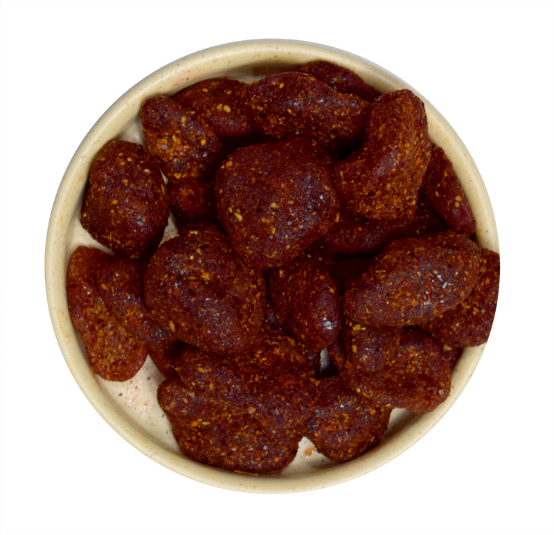 Fresa enchilada con sal del himalaya