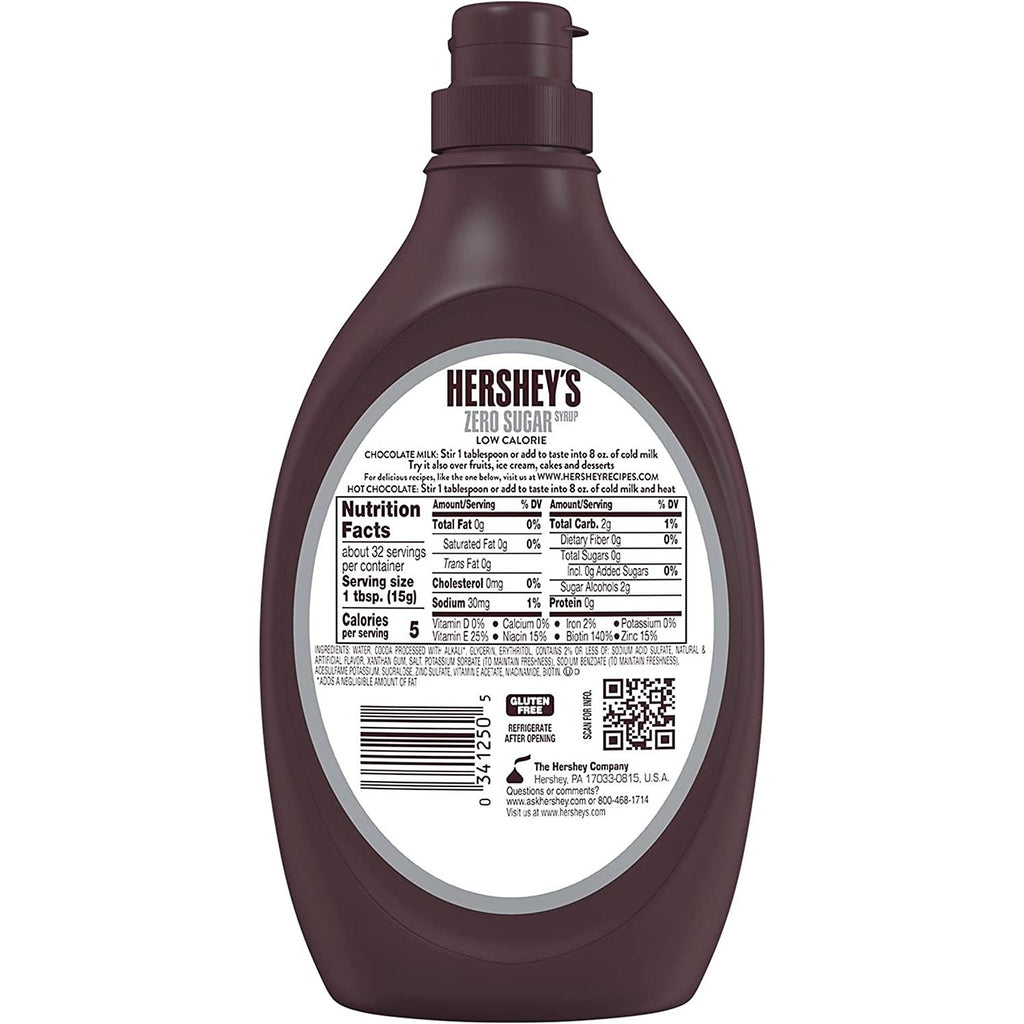 Hershey's Jarabe de Chocolate sin Azúcar - Mr Sabor