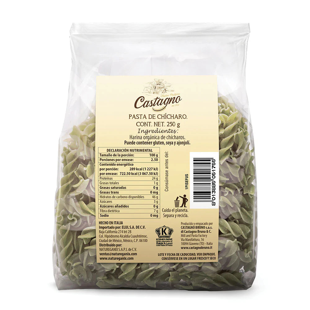 Castagno Fusilli Pasta de Chícharo