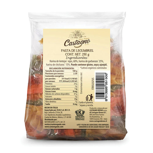 Castagno Fusilli Mix Legumbres Orgánicas - Mr Sabor