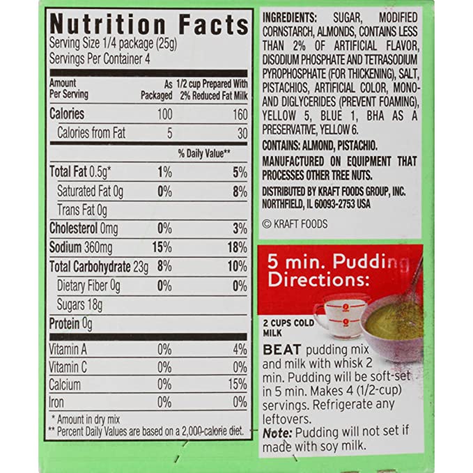 Jell-O Relleno de Pudín Sabor Pistache