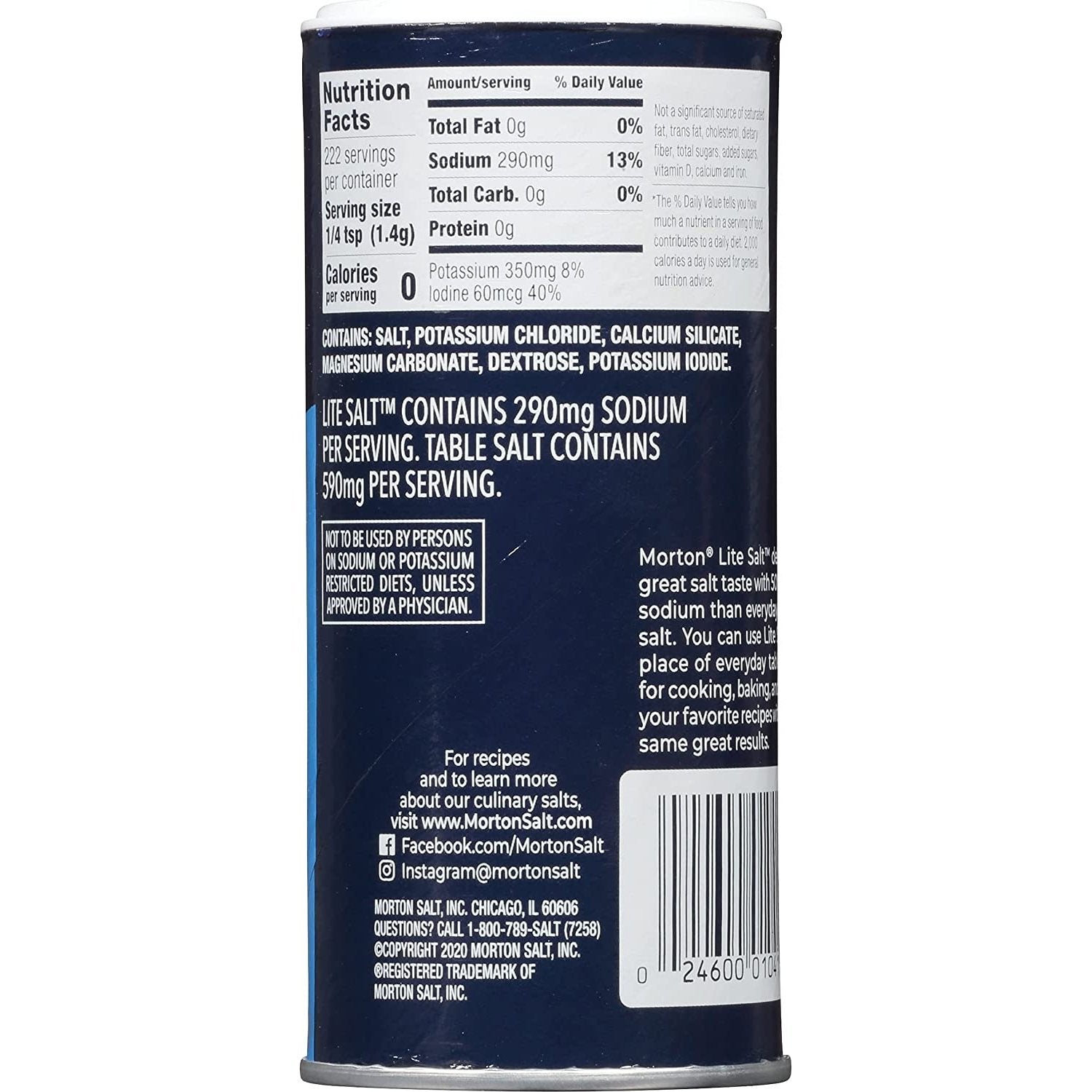 Morton Lite Sal 50% Menos Sodio - Mr Sabor