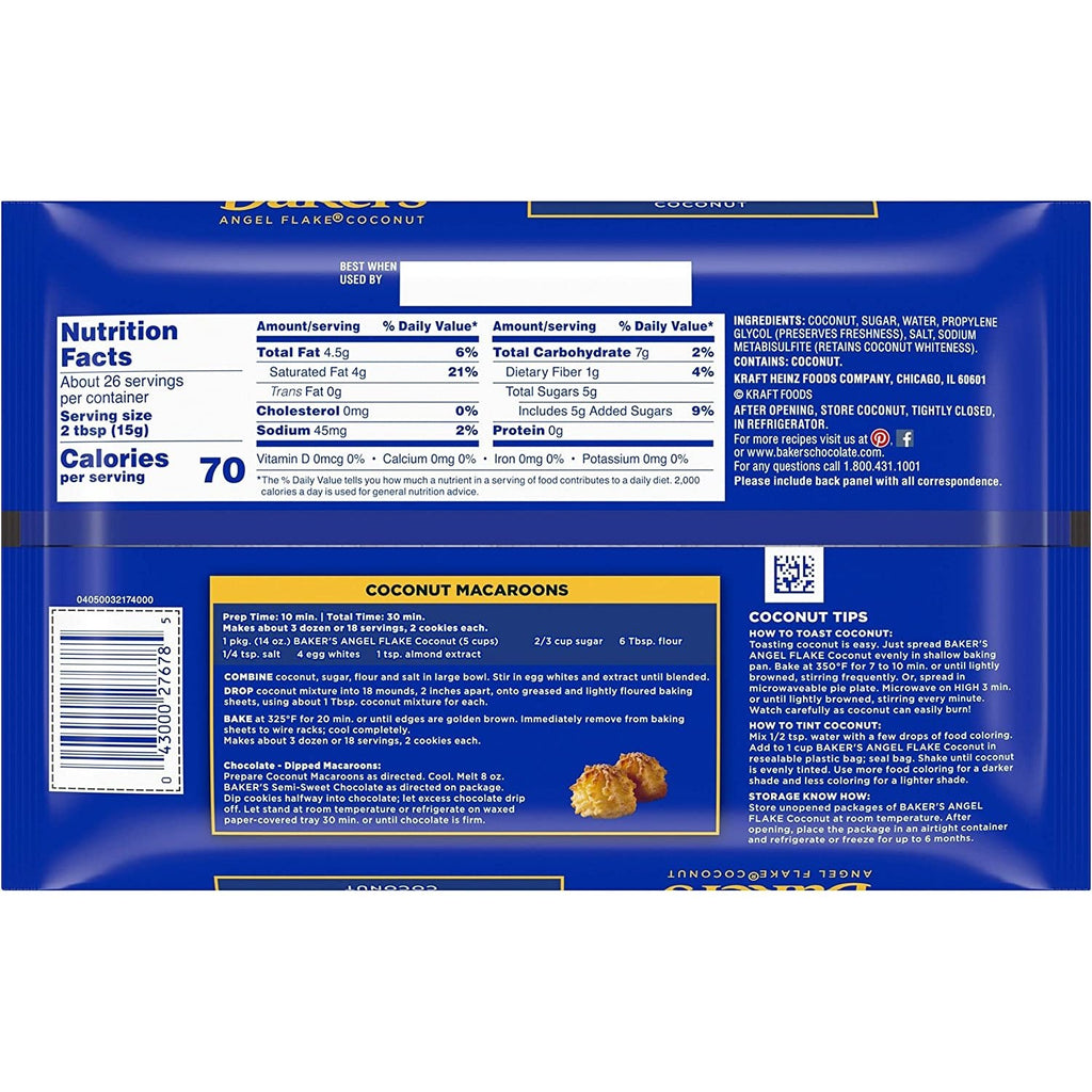 Baker's Coco Rallado Endulzado - Mr Sabor