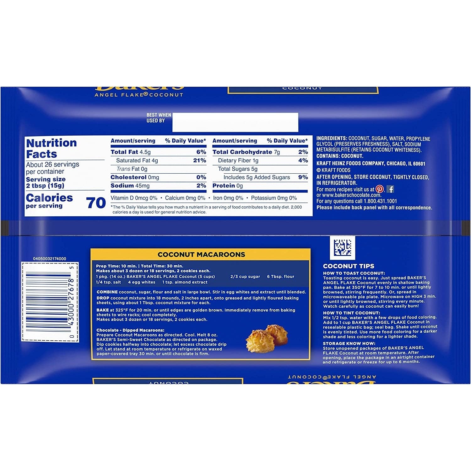 Baker's Coco Rallado Endulzado - Mr Sabor