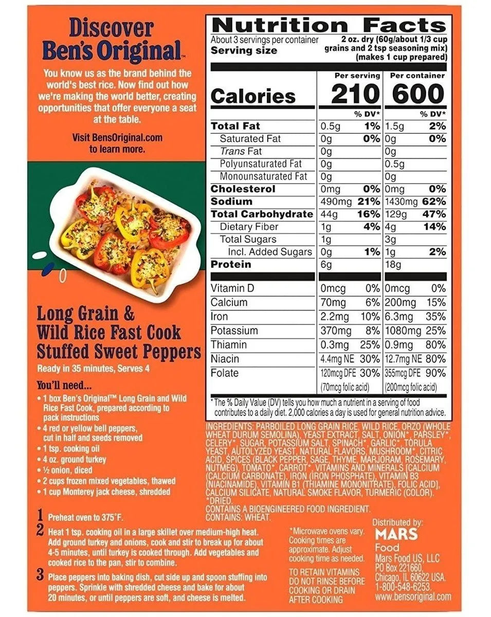 Ben's Original Arroz Salvaje Fast Cook - Mr Sabor