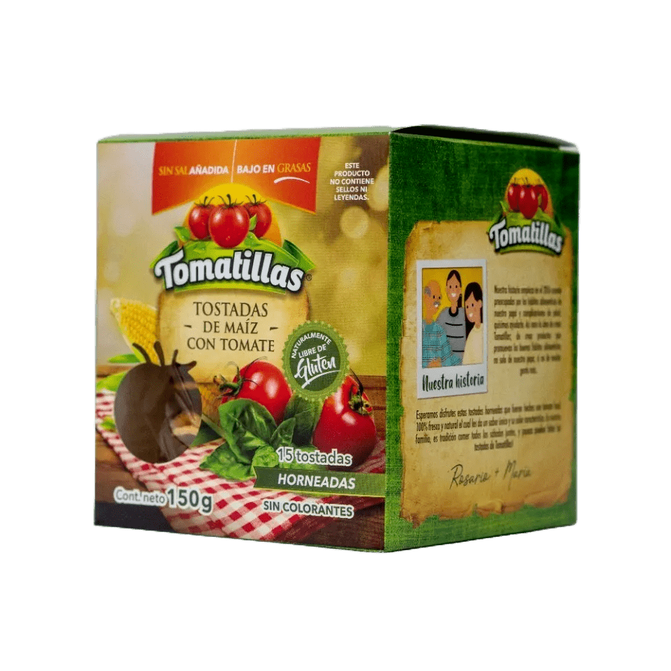 Tomatillas Tostadas de Maíz con Tomate