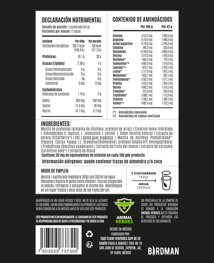 Birdman Falcon Performance Proteína Golden Vanilla