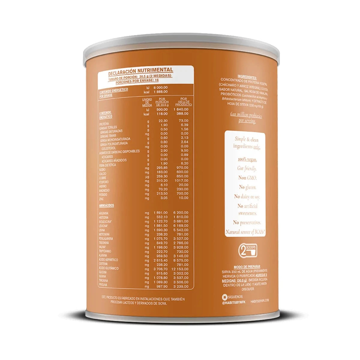 Habits Proteina Vegana Cacao - Mr Sabor