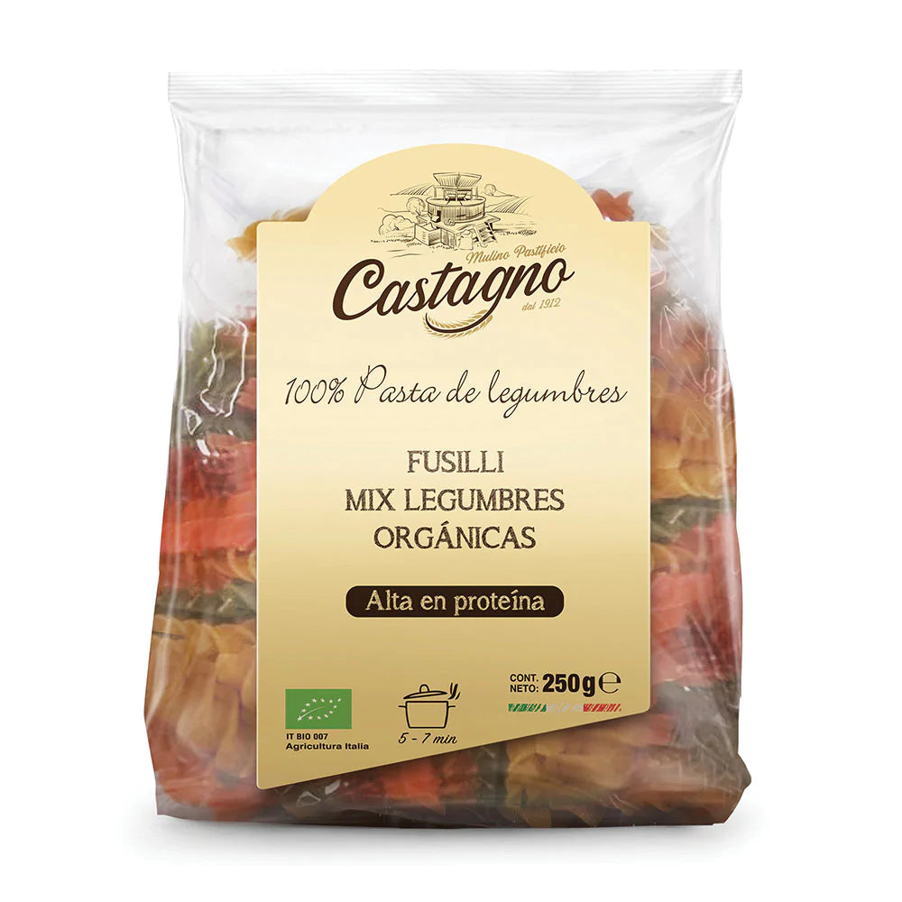 Castagno Fusilli Mix Legumbres Orgánicas - Mr Sabor