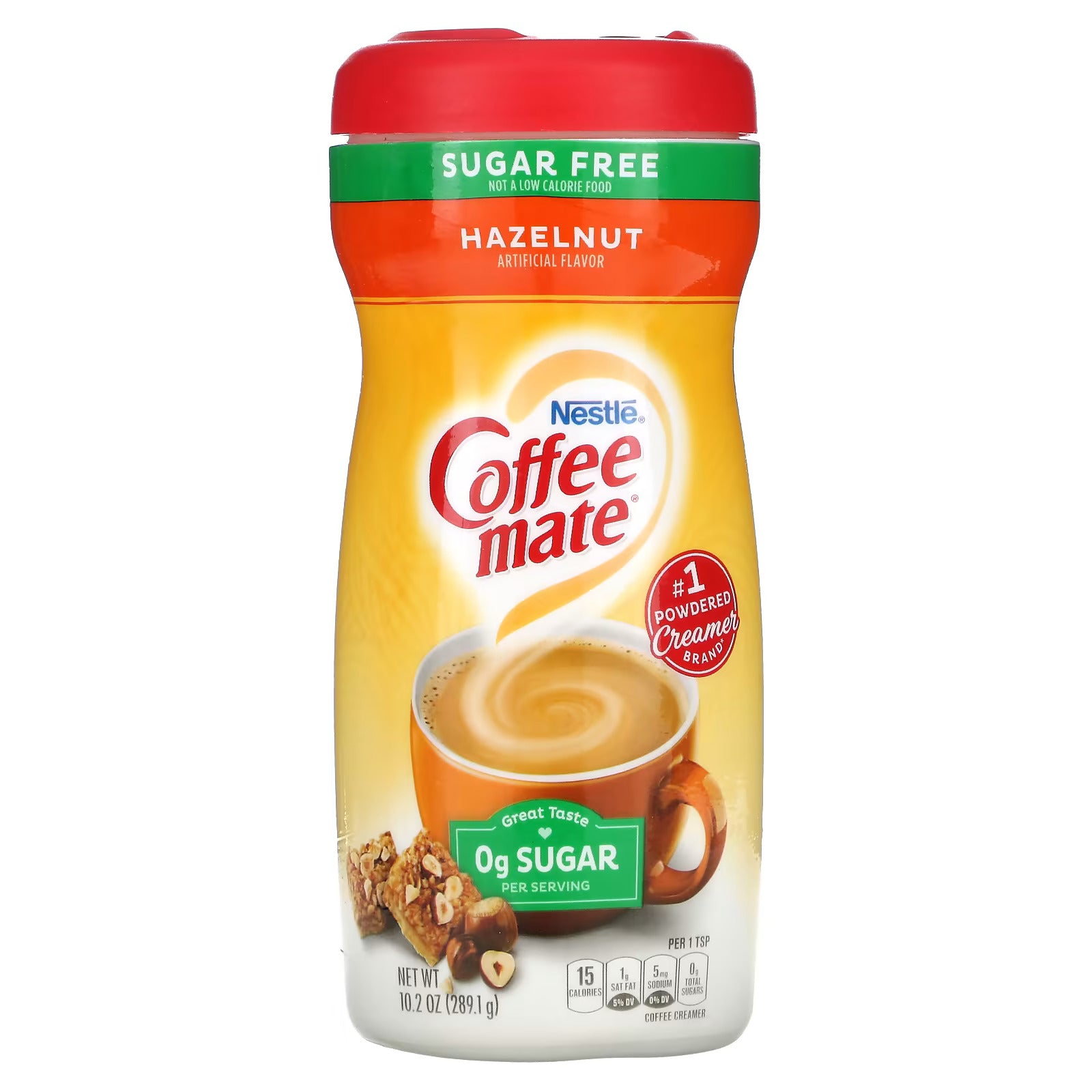 Coffee Mate Sustituto de Crema en Polvo Sabor Avellana Zero Azúcar - Mr Sabor