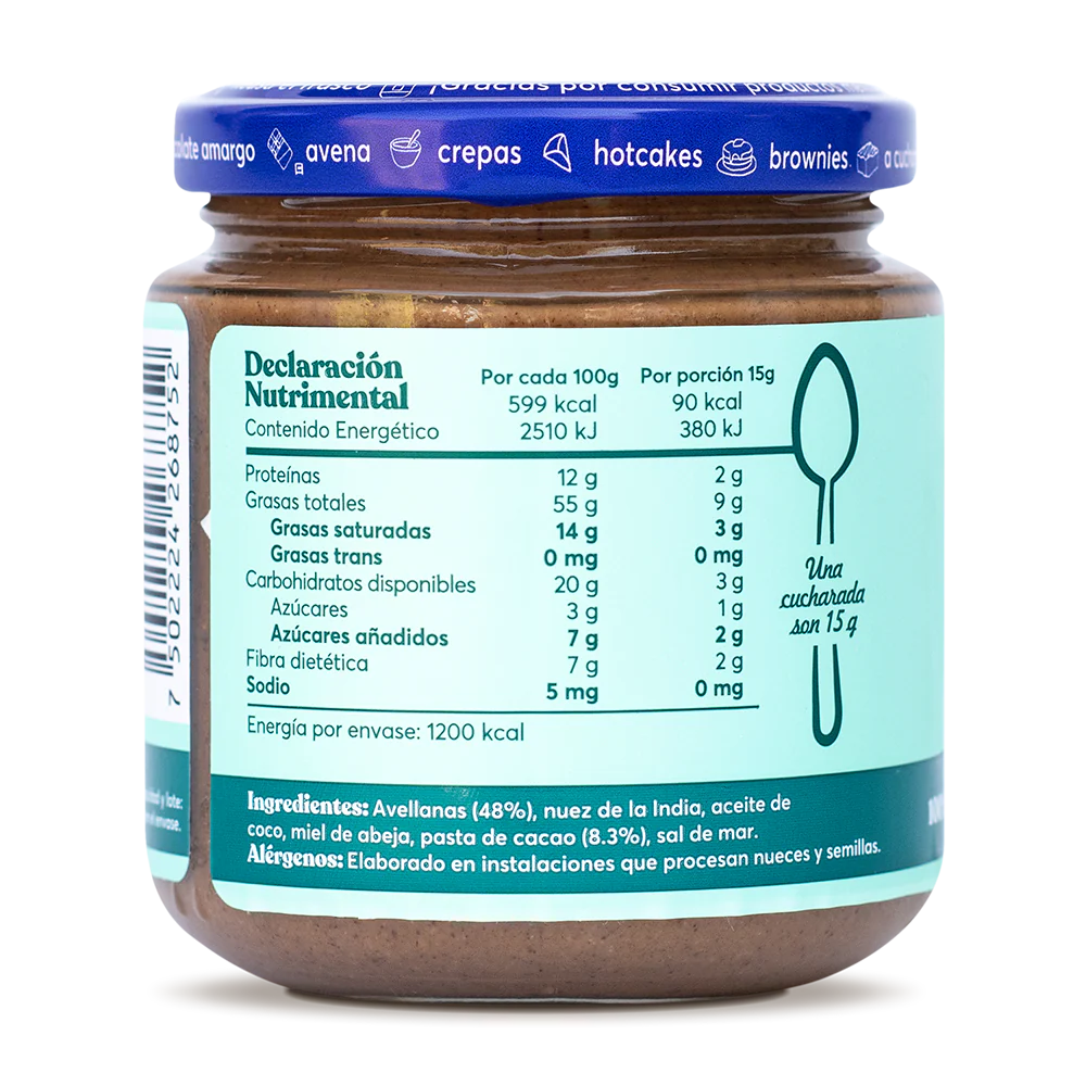 M de Mani Crema de Avellanas con Cacao