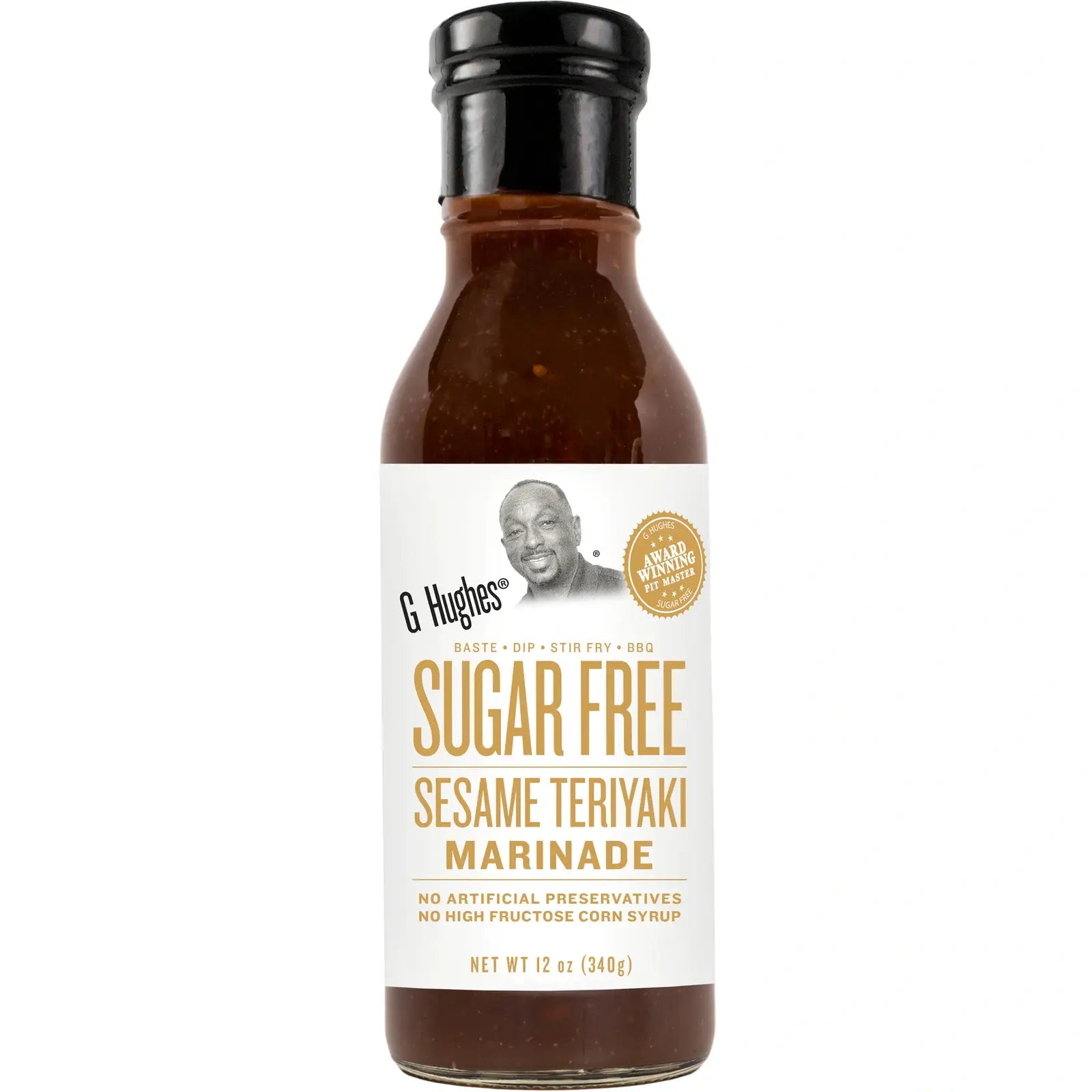G Hughes Sesame Teriyaki Marinade Salsa para Marinar Sin Azúcar  367 g - Mr Sabor