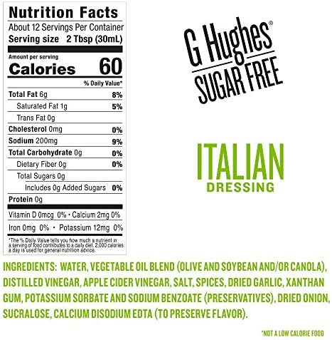 G Hughes Aderezo Italiano Sin Azucar - Mr Sabor