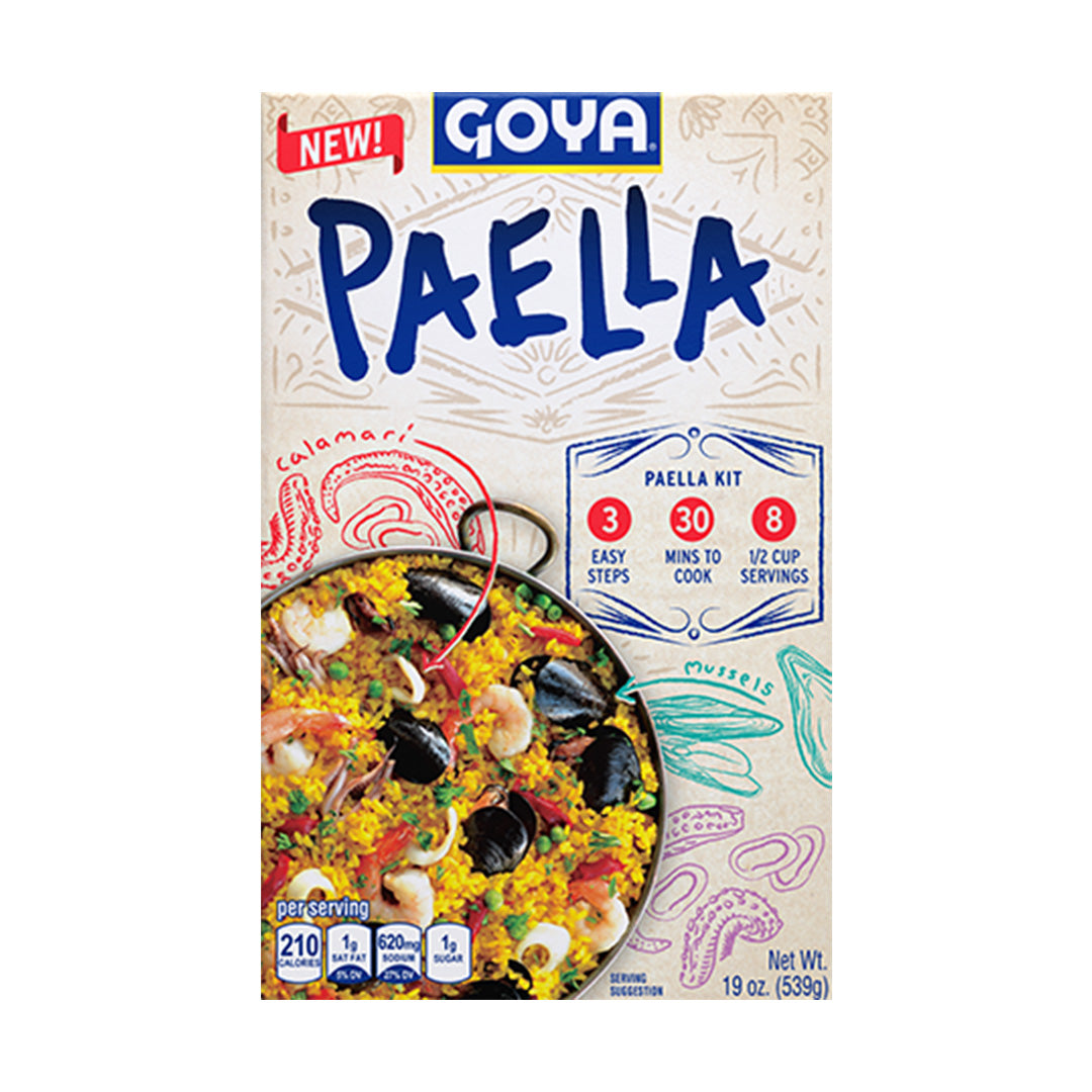 Goya Paella Kit Paquete de Arroz y Mariscos - Mr Sabor