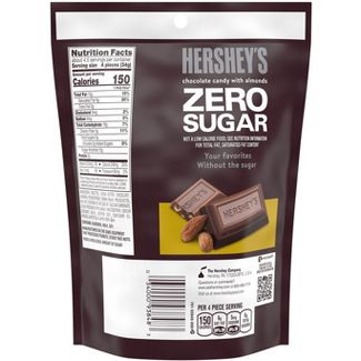 Hershey's Zero Sugar Barras de Chocolate con Almendra 144 g.