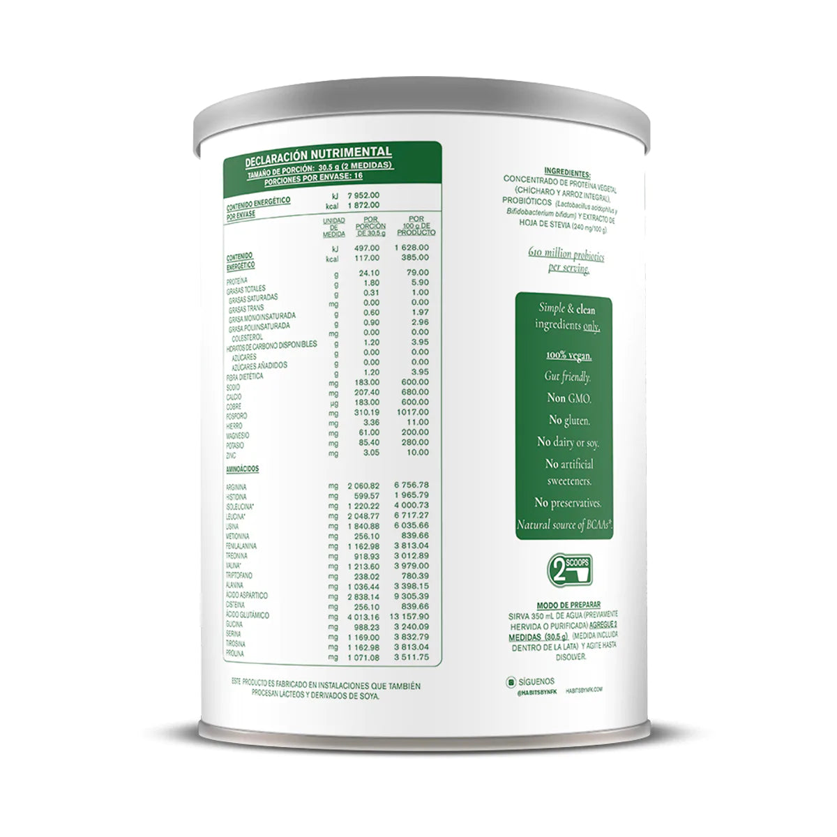 Habits Proteina Vegana Probiotic - Mr Sabor