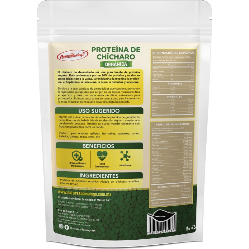 Nature's Blessings Proteína de Chícharo 450 gr. - Mr Sabor