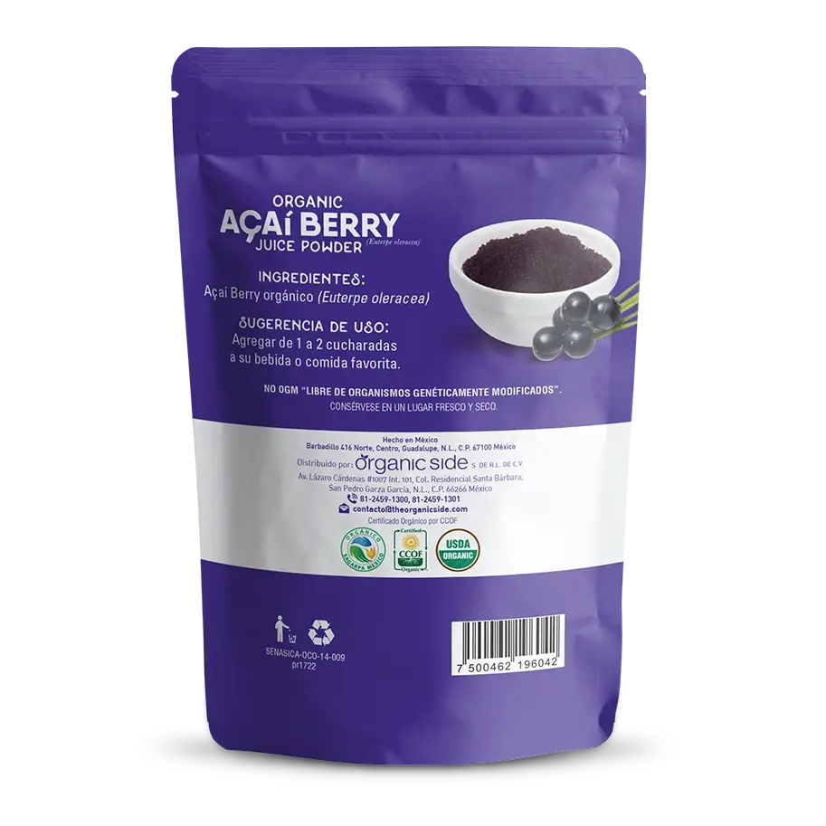 Organic Side Açaí Berry en Polvo