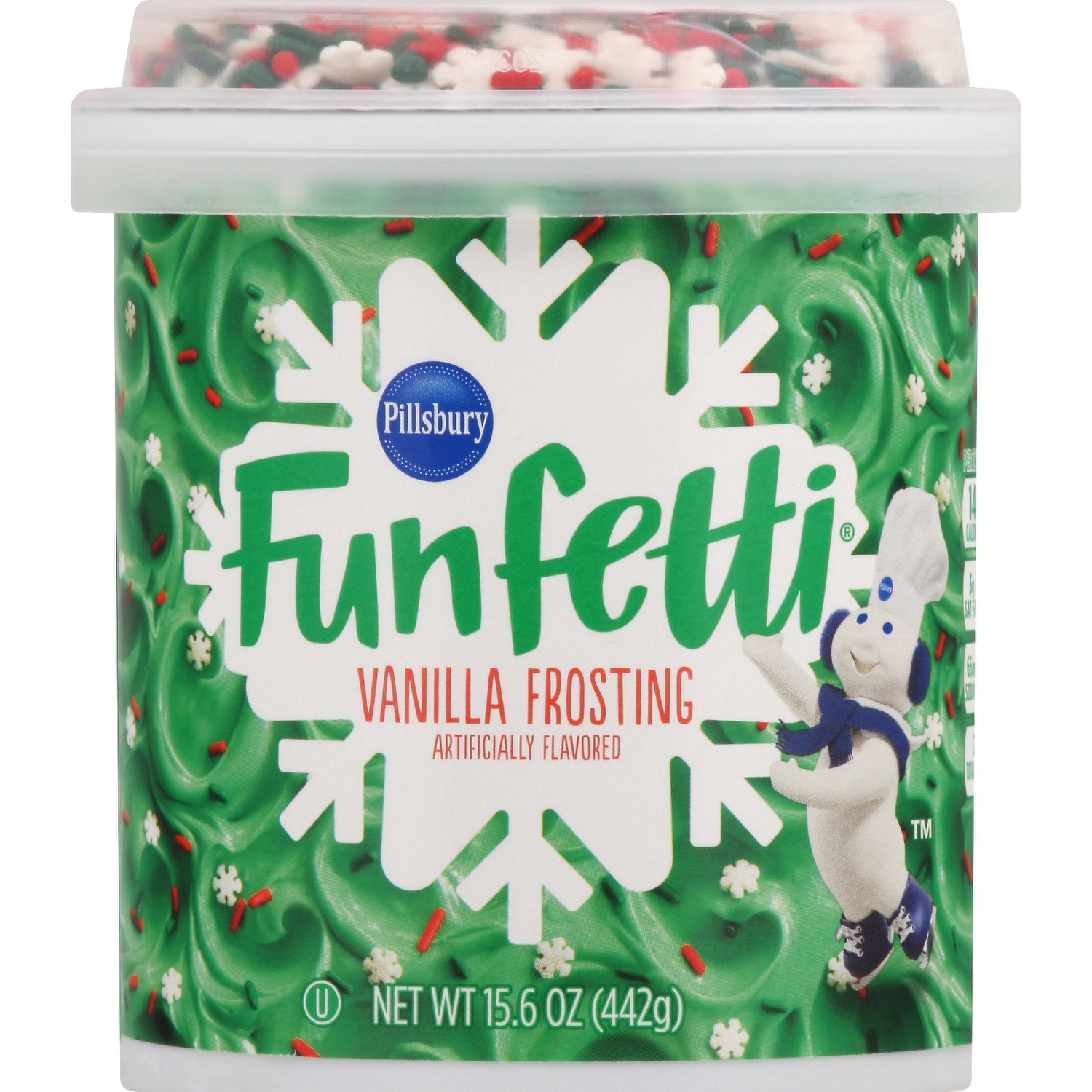 Pillsbury Funfetti Holiday Vanilla Green Frosting - Mr Sabor