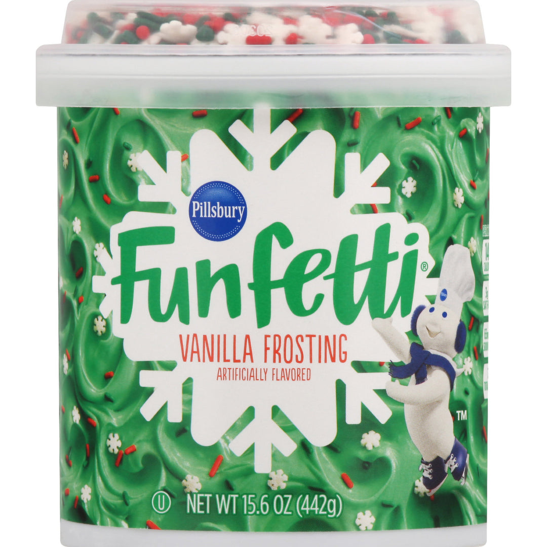 Pillsbury Funfetti Holiday Vanilla Green Frosting