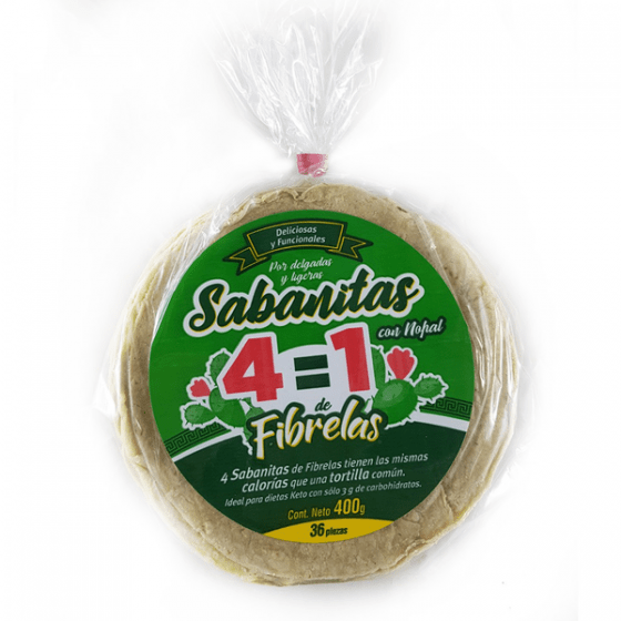 Fibrelas Tortillas Sabanitas de Maíz y Nopal - Mr Sabor
