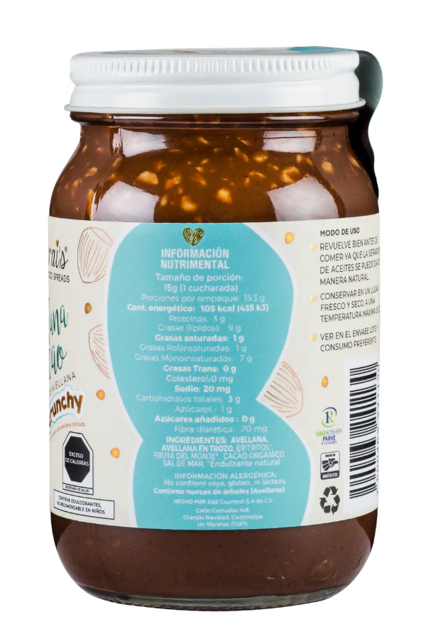 Sarai's Avellana Cacao Crunchy Crema de Avellana 230 g