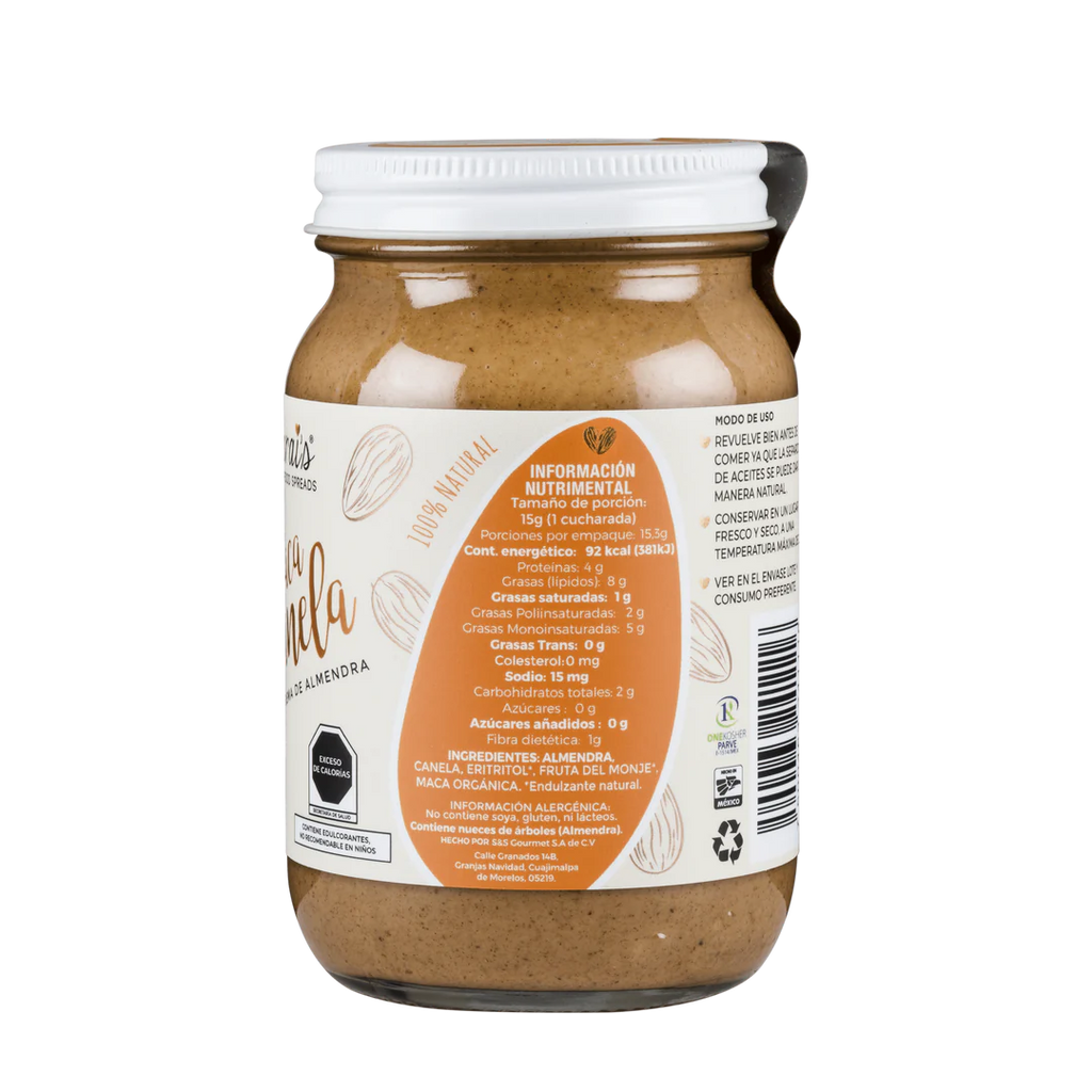 Sarai's Maca Canela Crema de Almendra - Mr Sabor