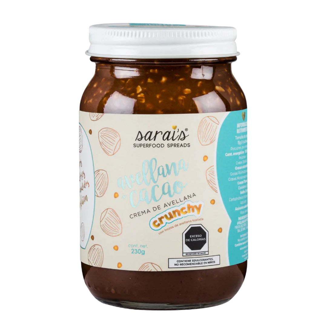Sarai's Avellana Cacao Crunchy Crema de Avellana 230 g